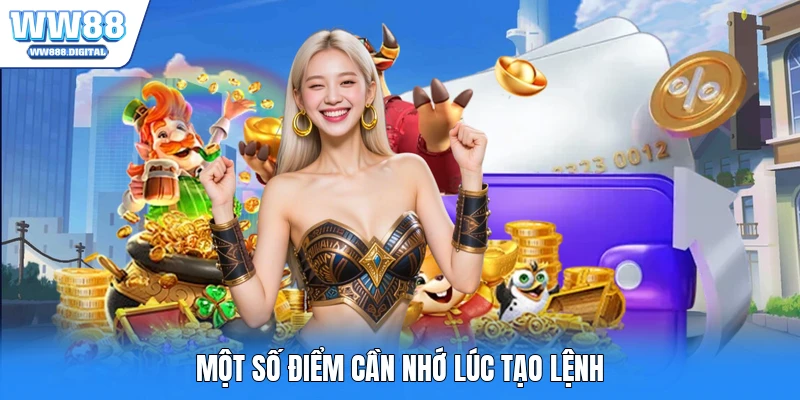 Một số điểm cần nhớ lúc tạo lệnh