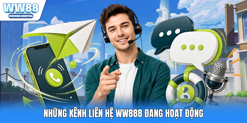 Những kênh liên hệ WW888 đang hoạt động